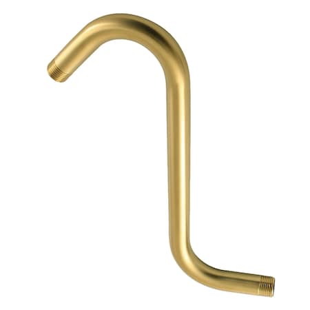 Kingston Brass K159A7 10-Inch S-Shape Shower Arm, Brushed Brass K159A7